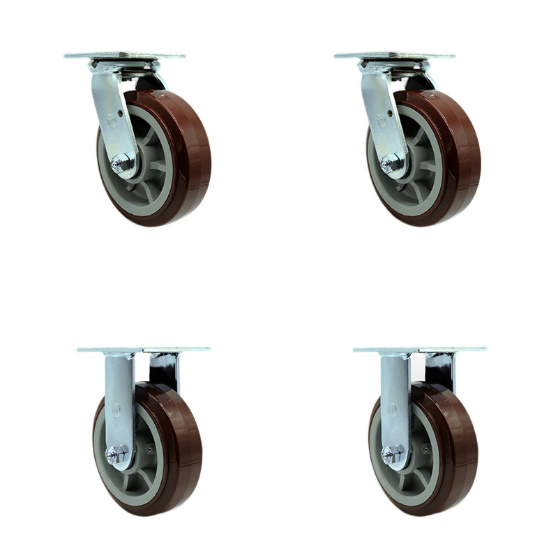 4 Piece Polyurethane Caster Set