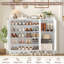 Armoire à chaussures 30 paires avec 6 tablettes réglables et compartiment à bottes-435637284