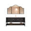Meuble-lavabo autoportant 59,45 po en bois massif rétro avec miroir intelligent-936504642