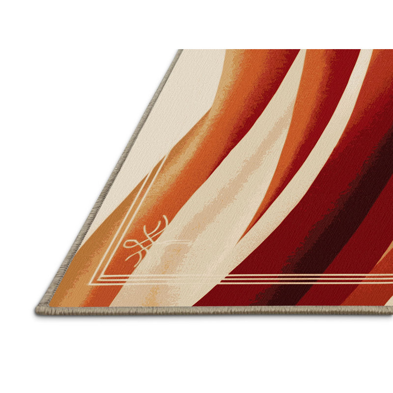Tapis Ochre Whispers, Carré 8 pi