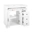Lavabo de salle de bain 35,6 "Mid-Century avec base de colonne romaine, lavabo de salle de bain autoportant Farmhouse avec rangement-1854048037