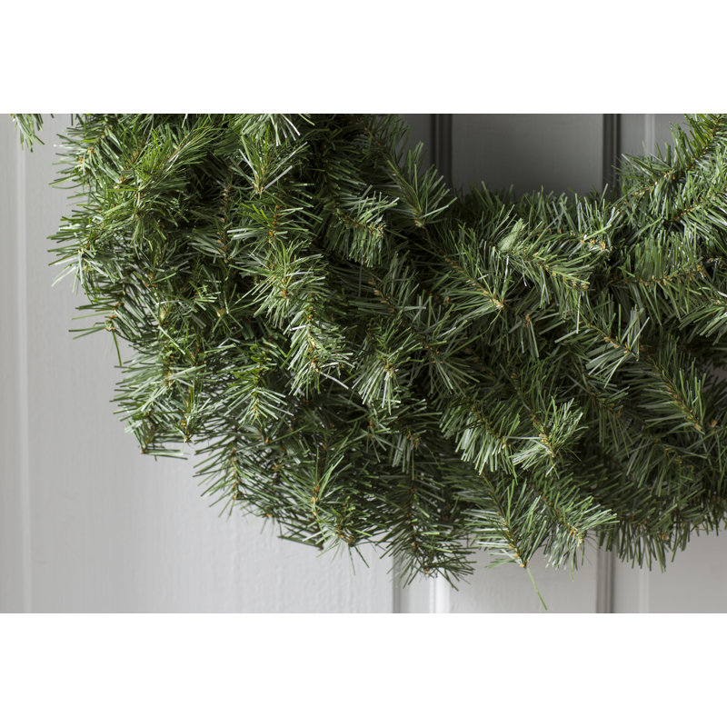Kanen Artificial Canadian Pine Wreath Unlit, 30" H x 30" W x 3" D