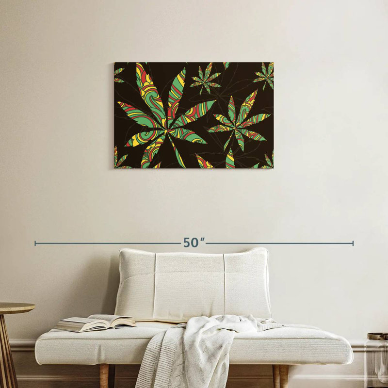 Colours Of Marijuana Leaf, 20" H x 30" W