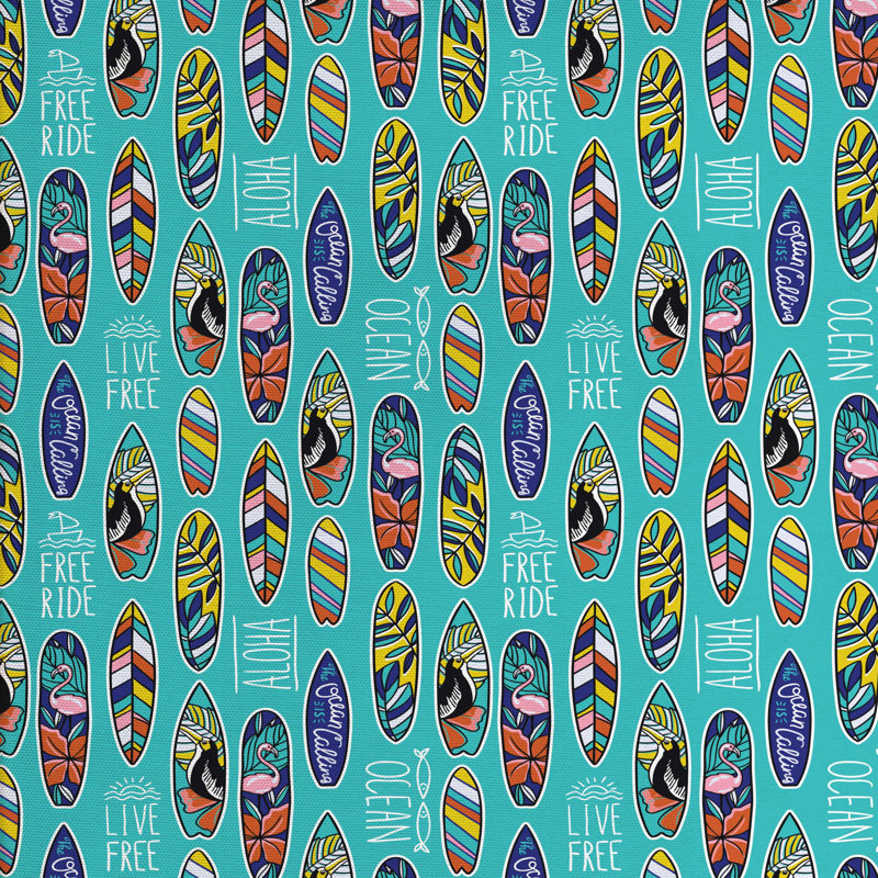 Tissu surf, H 36 po x l 58 po x P 1 po