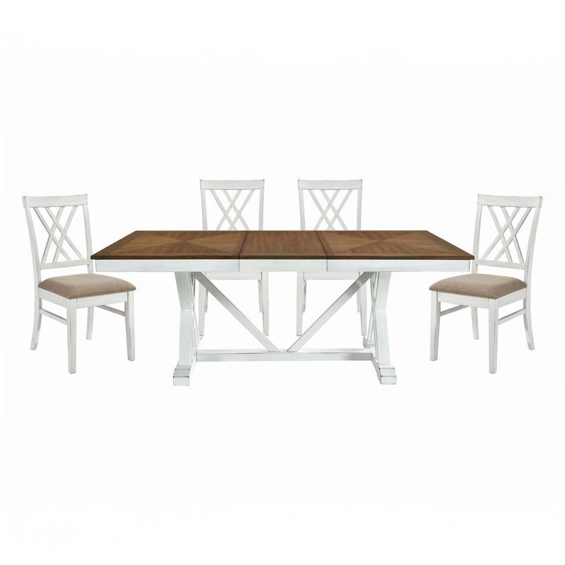 Dining Set Table W Extension Leaf, 5