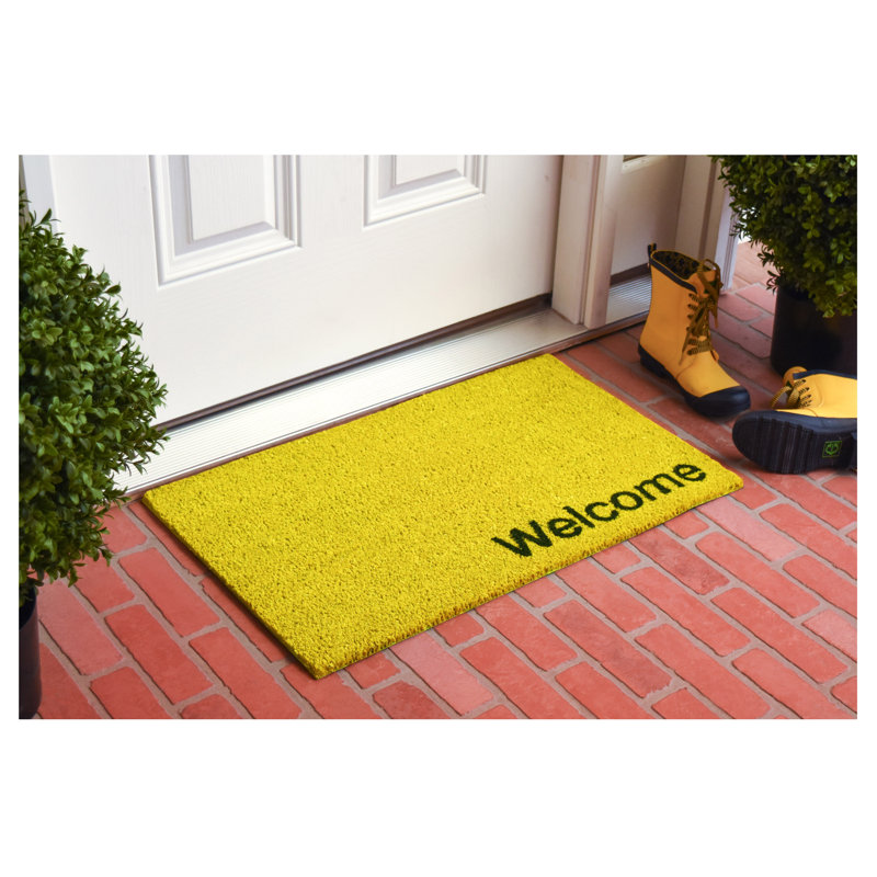 Tapis d'entrée antidérapant Kasper, L 24 po x L 36 po, Jaune