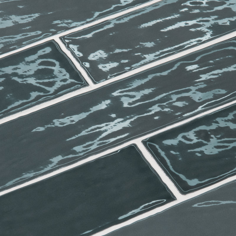 Marin 2.5" x 10" Porcelain Subway Wall & Floor Tile, Midnight Tide