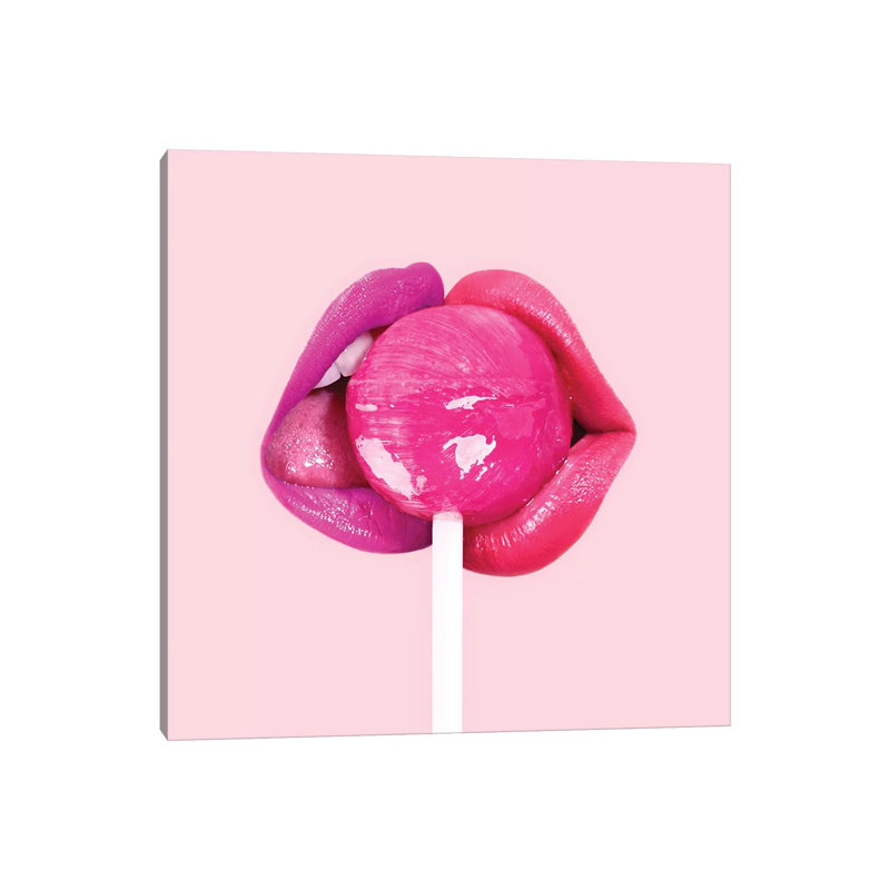 Lollipop Kiss by Paul Fuentes - Print on Canvas, 93.98 cm H x 93.98 cm W x 1.91 cm D, No Framed