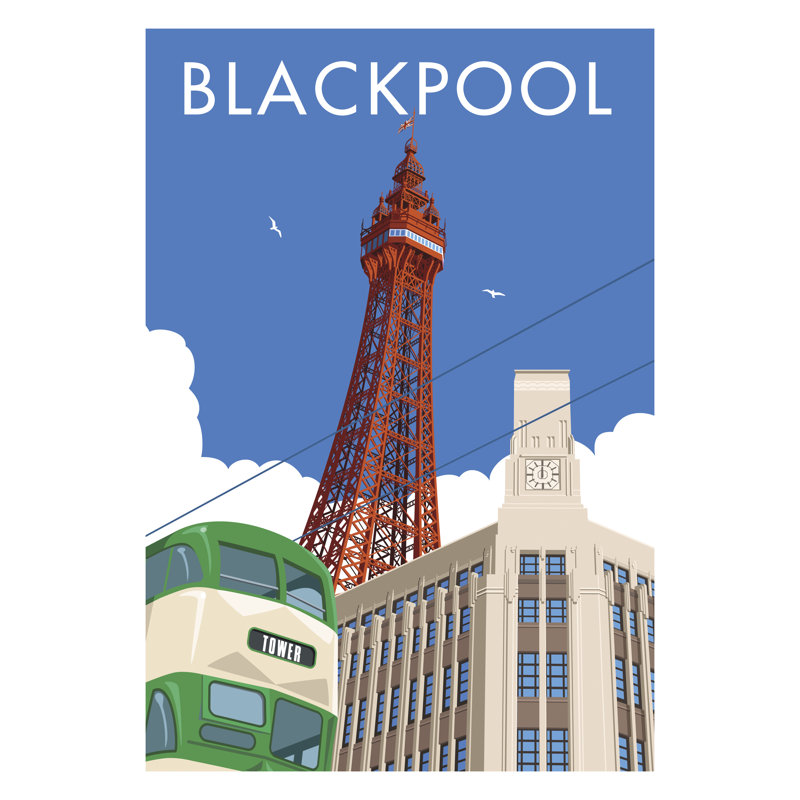 Blackpool 2 by Stephen Millership - Print, 40cm H x 30cm W x 1cm D, No Frame