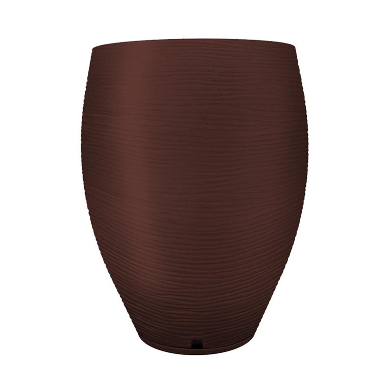 Cache-pot en résine, Brun