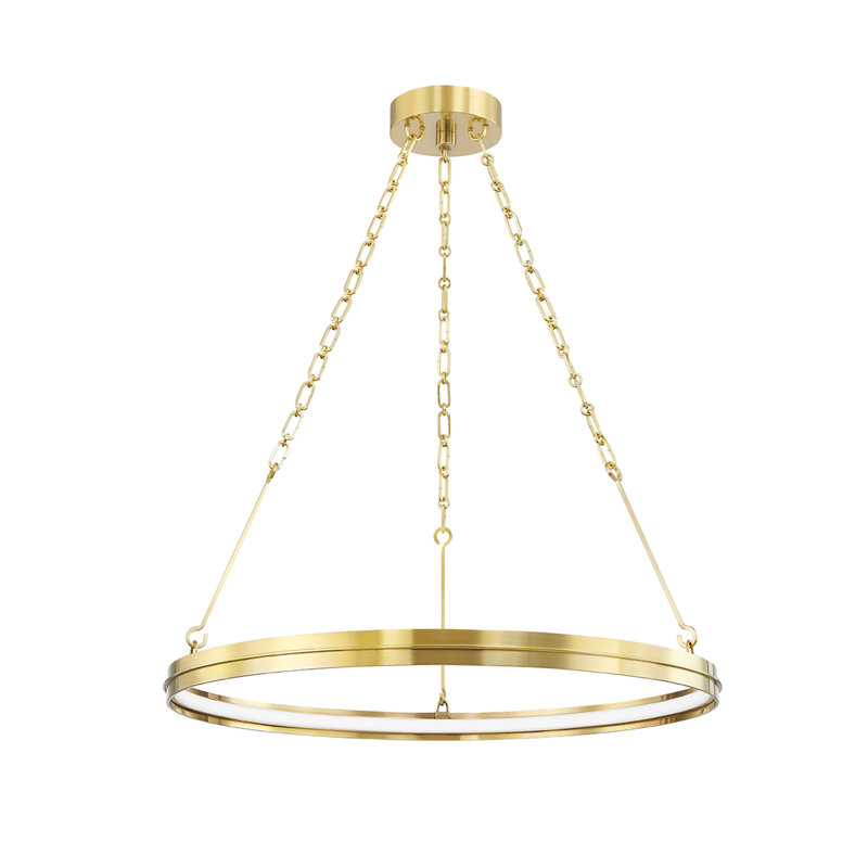 Lustre à DEL Rosendale, H 2,25 po x l 28 po x P 28 po, Laiton vieilli