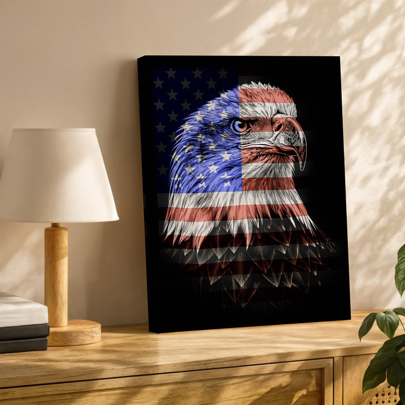 Toile «A Powerful Eagle S Face», H 18 po x l 24 po