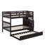 Lit double superposé au dessus d'un lit double avec lit gigogne-1131783807