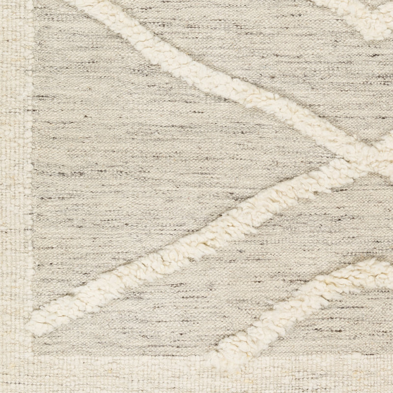 Wool Geometric Area Rug, Rectangle 9' x 12'