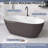 59'' x 30'' Freestanding Contemporary Soaking Acrylic Bathtub with Overflow and Drain-94408321