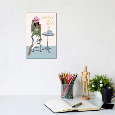 Just a Girl with Goals - Dark Skin par Rongrong DeVoe - impression d'art graphique