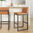 Sturdy Modern Low-Back Counter Height Bar Stools with Metal Frame and Faux Leather Upholstery-1014882650