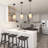1-Matte black iron dimmable glass pendant light