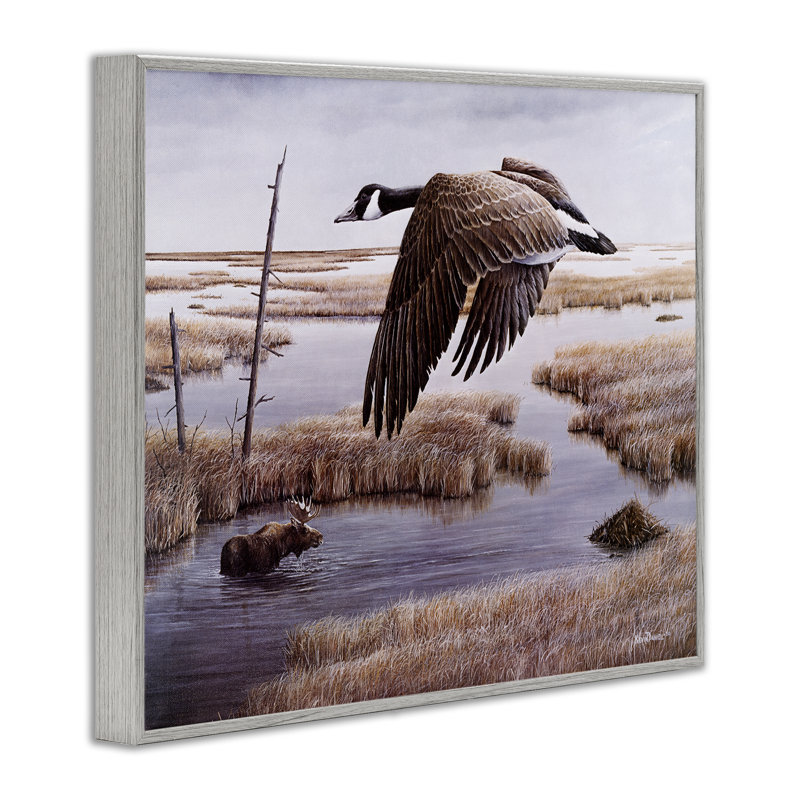 Goose Over Creek, estampe numérique encadrée par Kevin Daniel, Estampe numérique Farmhouse, H 24 po x l 30 po