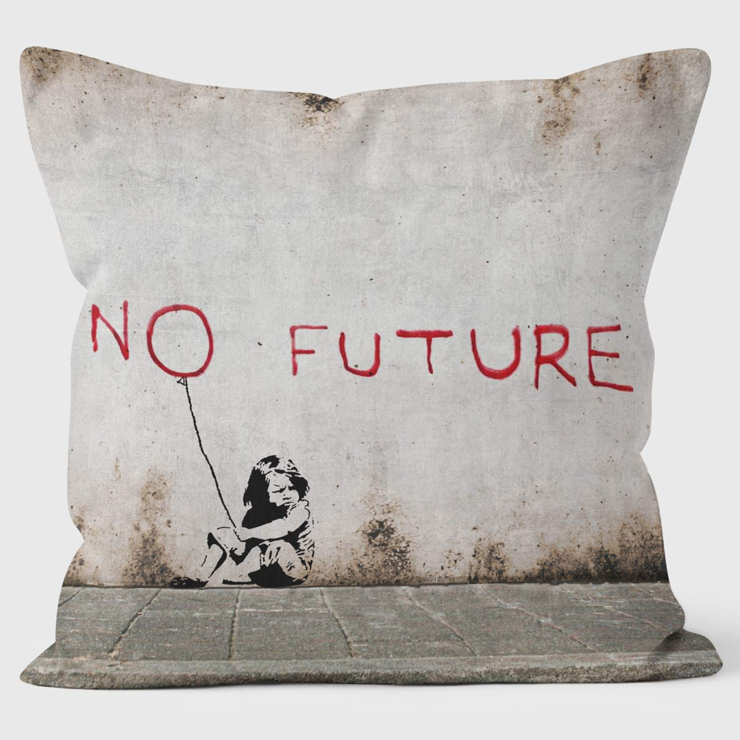No Future Banksy Inspired - Graffiti Art Cushion