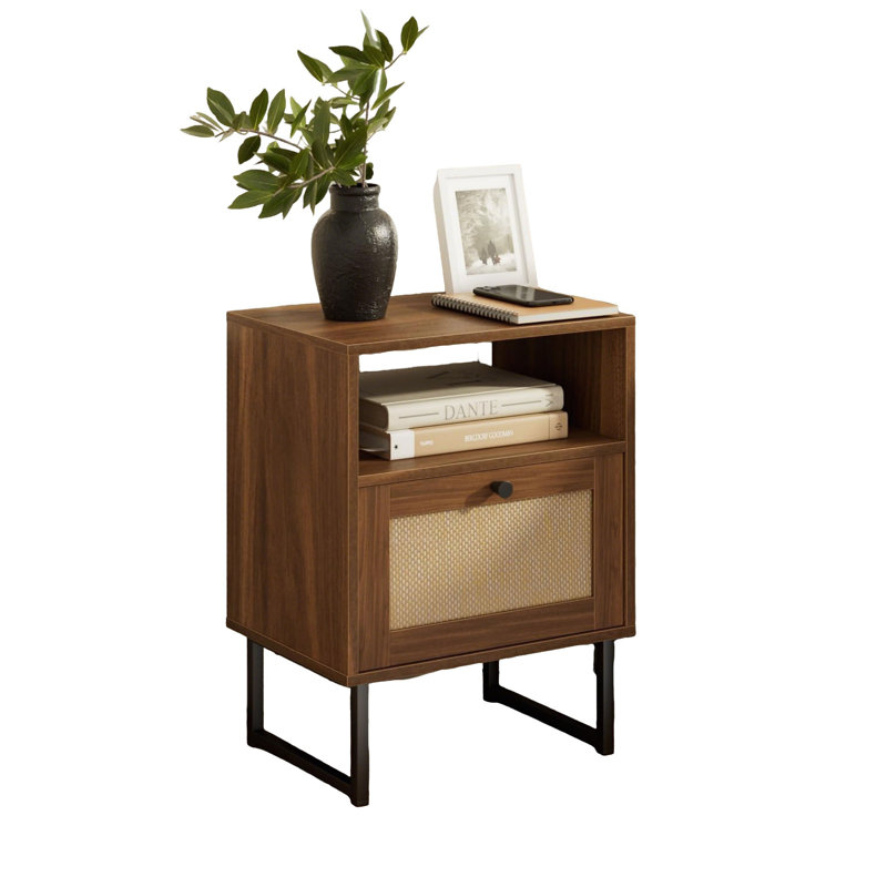 40cm W Manufactured Wood Bedside Table