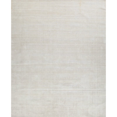 Cavallo Modern handloomed Nylon/Wool Silver Area Rug