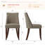 Chaise de salle à manger rembourrée de 19 po de hauteur Parsons, pieds en bois massif, chaises d'appoint en tissu à haut dossier, assemblage facile-983421669-983141375