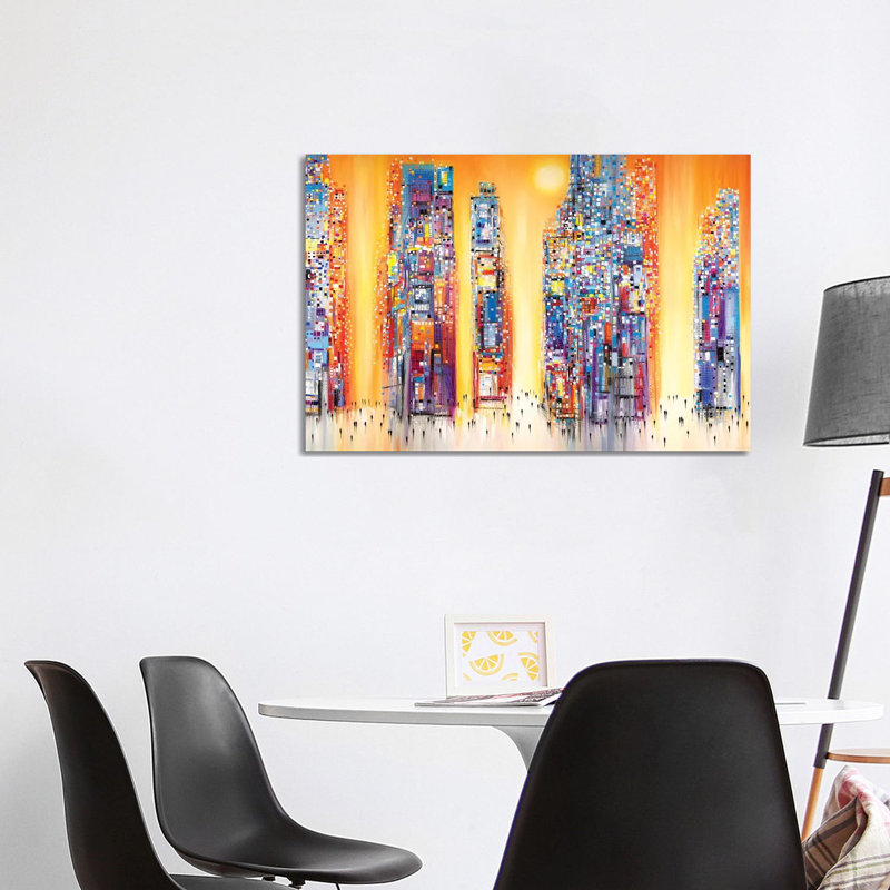 Sunset by Ekaterina Ermilkina - Painting on Canvas, Wrapped Canvas, 66.04 cm H x 45.72 cm W x 3.175 cm D