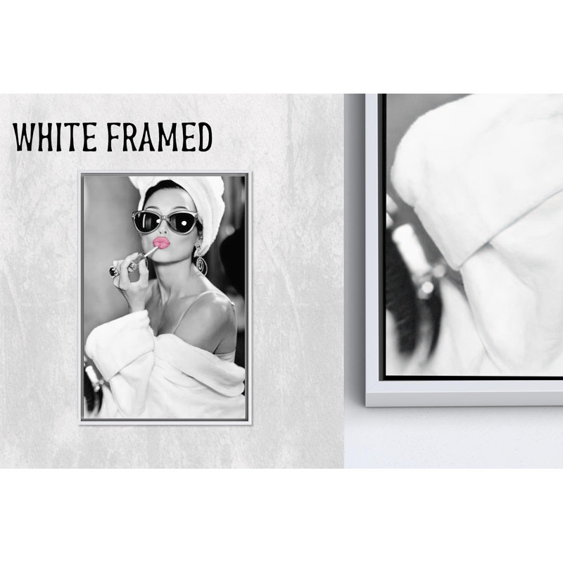 Audrey Hepburn, reproduction d'art sur toile, toile imprimée blanche 1P, H: 17,8 po x l: 13,8 po