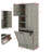 Tall Storage Cabinet Featuring Adjustable Shelves And Flip Out Basket  With Handles Large Capacity Organizer For Bathroom Kitchen Living Room And Office-1301418539