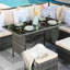 Aalyha Rattan Wicker 9 - Person Seating Group with Cushions