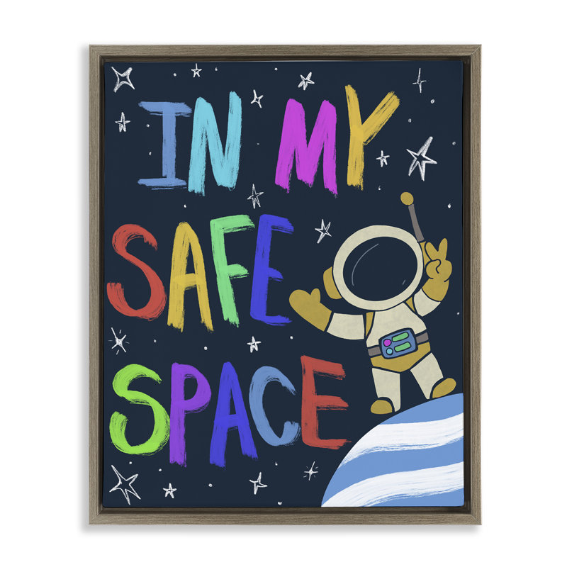 Cadre flottant «Comforting In My Safe Space», conception de Chen Alyesh, Cadre flottant orme Montalcino, H 21 po x l 17 po
