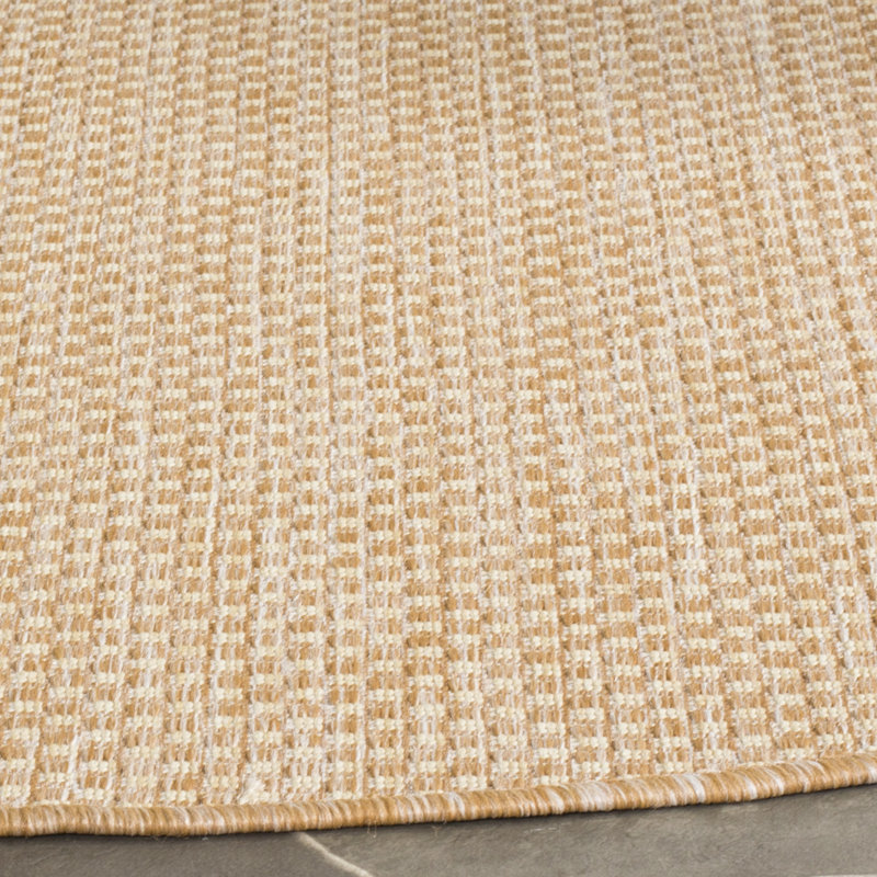 Plummer Performance Abstract Indoor/Outdoor Area Rug, Half-circle 2' x 4'