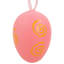 Ornements en forme d'œuf de Pâques 29ct rose pastel bleu et jaune