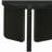 Harrison black round solid wood side table