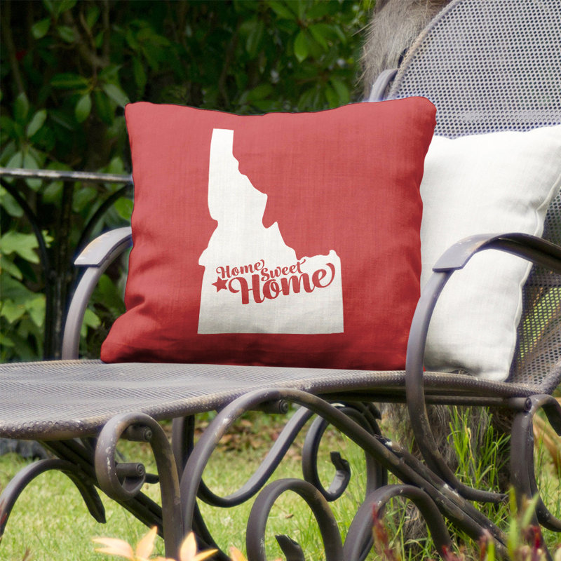 Coussin intérieur/extérieur doux pour la maison, Boise, 18 po x 18 po, Rouge
