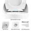 Toilette simple en forme d'œuf blanc brillant de 1,28 po - conception unique avec commodité dans la salle de bain, siège à dégagement rapide, fonction, parfait pour la propreté, eau, hauteur standard pratique et esthétique-121640348