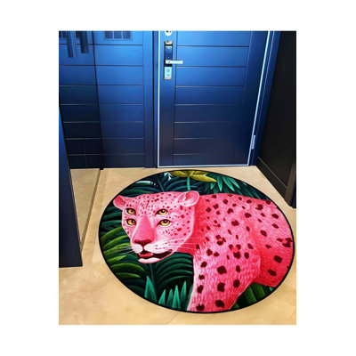Tapis rond lavable à la machine