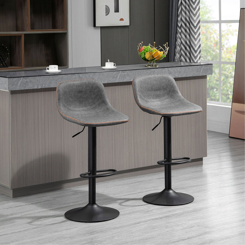 Tabouret pivotant à hauteur réglable, Gris