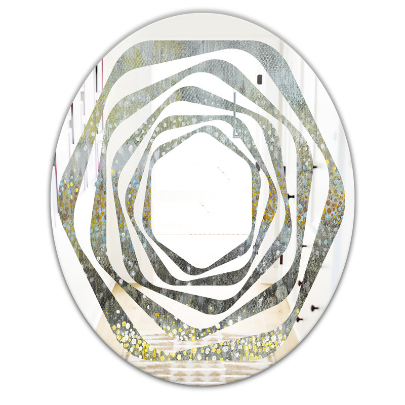 Miroir mural Whirl Rain Abstract III, H 31,5 po x l 23,7 po
