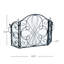 32" H X 56" W Traditional 3 Panel Iron Fireplace Screen with Mesh Netting Foldable Decorative Guard Cover for Living Room