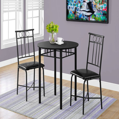 Dining Table Set, 3Pcs Set, Small, 30" Round