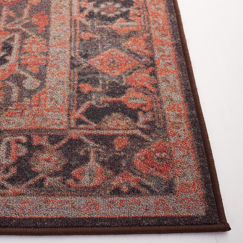 Elegant Tufted Wool-Blend 7'9" x 10' Area Rug in Rich Red