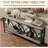 Extra Long Industrial Console Table, Narrow Sofa Table Behind Couch With Open Storage Shelves, Rustic Entryway Table For Hallway, Foyer, Or Living Room, Metal Frame-1997817454