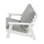 Canapé extérieur un endroit résistant aux intempéries avec coussin épais pour véranda, piscine, jardin, blanc et gris