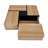 Unique Design Coffee Table With 4 Hidden Storage Compartments, Square Cocktail Table With Extendable Sliding Tabletop, UV High-Gloss Design Center Table For Living Room-1205098704