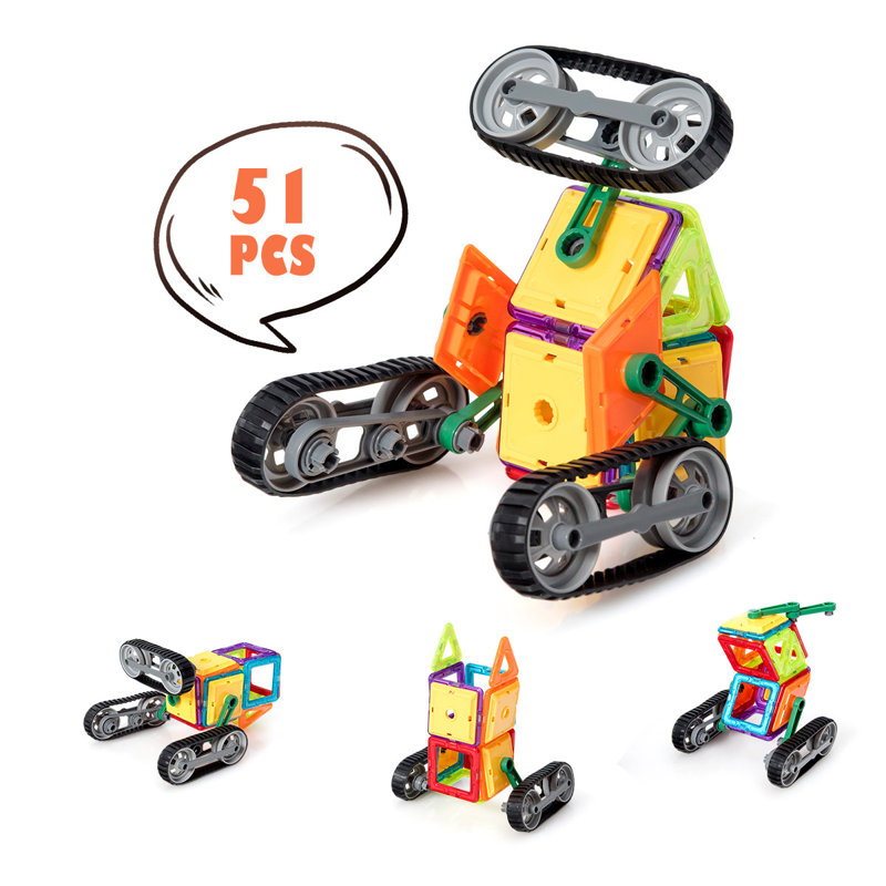Magnetic Building Blocks Tiles Set
