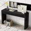 Console rustique en placage de bois massif avec 3 tiroirs cannelés en grain-734845418