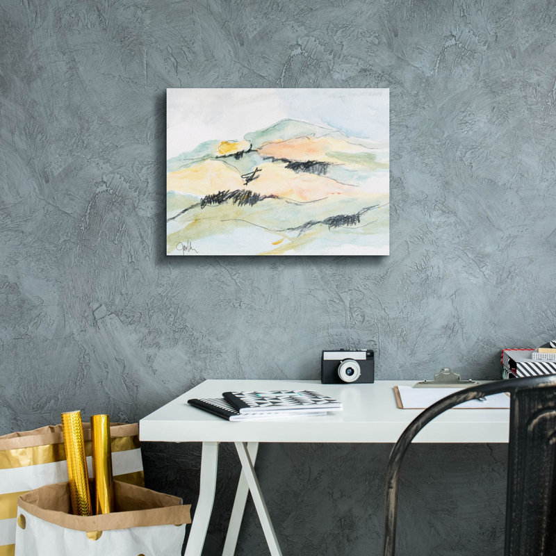 «Mt. «Diablo No. 1» par Jan Weiss, art mural sur toile, H 12 po x l 16 po x P 0,75 po