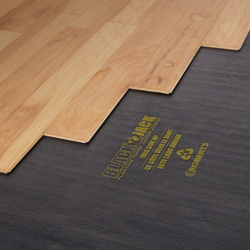 ROBERTS Black Jack Underlayment - 100 sq. ft. Roll - 43" x 28' x 2.5 mm